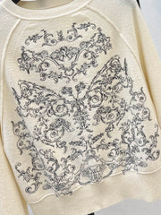 DIOR 25S FLORAL EMBROIDERED CASHMERE SWEATER 571