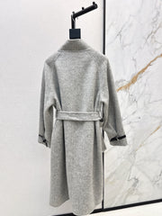 HERMES 25S LONG STAND-COLLAR COAT 450