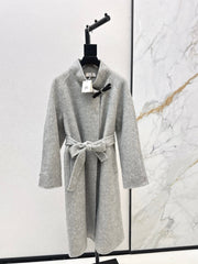 HERMES 25S LONG STAND-COLLAR COAT 450