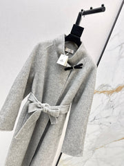 HERMES 25S LONG STAND-COLLAR COAT 450