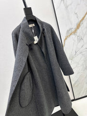 HERMES 25S LONG STAND-COLLAR COAT 451