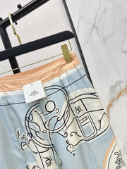 HERMES 25S WIDE‑LEG STRAIGHT PANTS 425