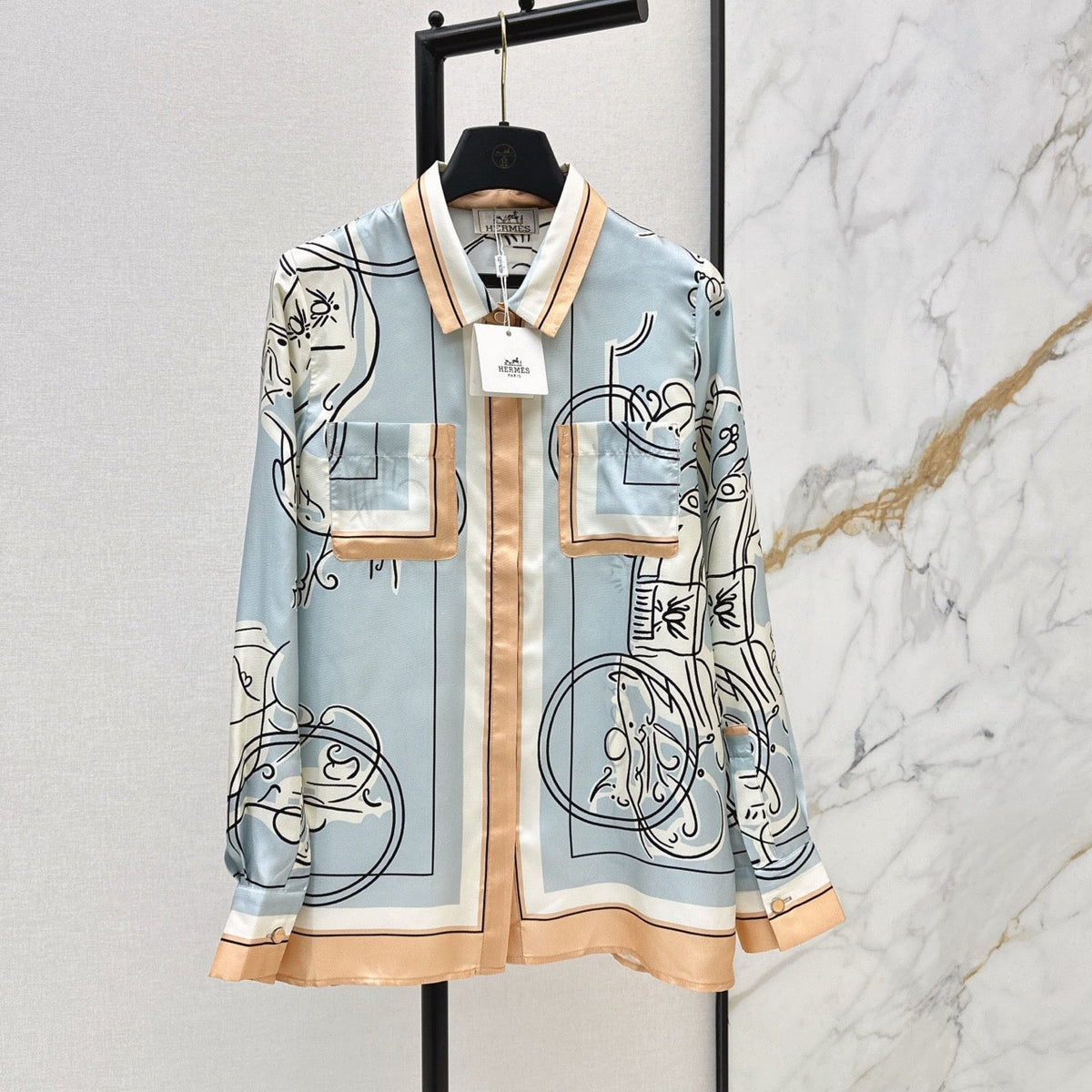 HERMES 25S SILK SHIRT 427