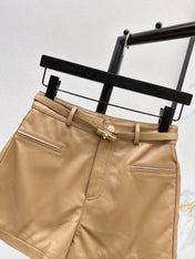 HERMES 26S LEATHER SHORTS 791