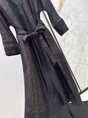 HERMES 26S PRINTED SILK DRESS 786