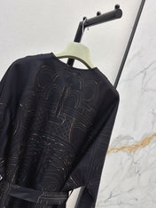 HERMES 26S PRINTED SILK DRESS 786