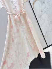 HERMES 26S PRINTED SILK DRESS 776