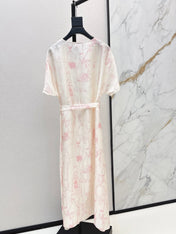 HERMES 26S PRINTED SILK DRESS 776