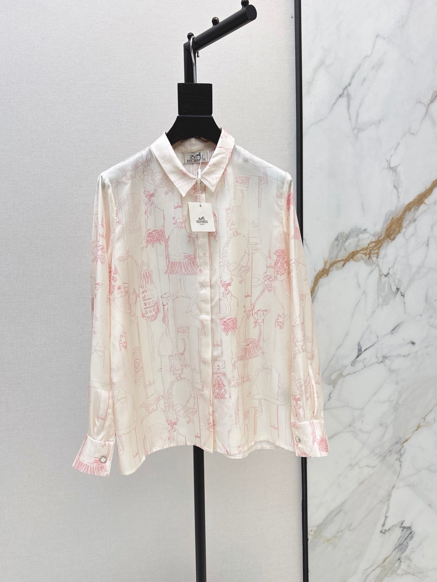 HERMES 26S PRINTED SILK SET 775