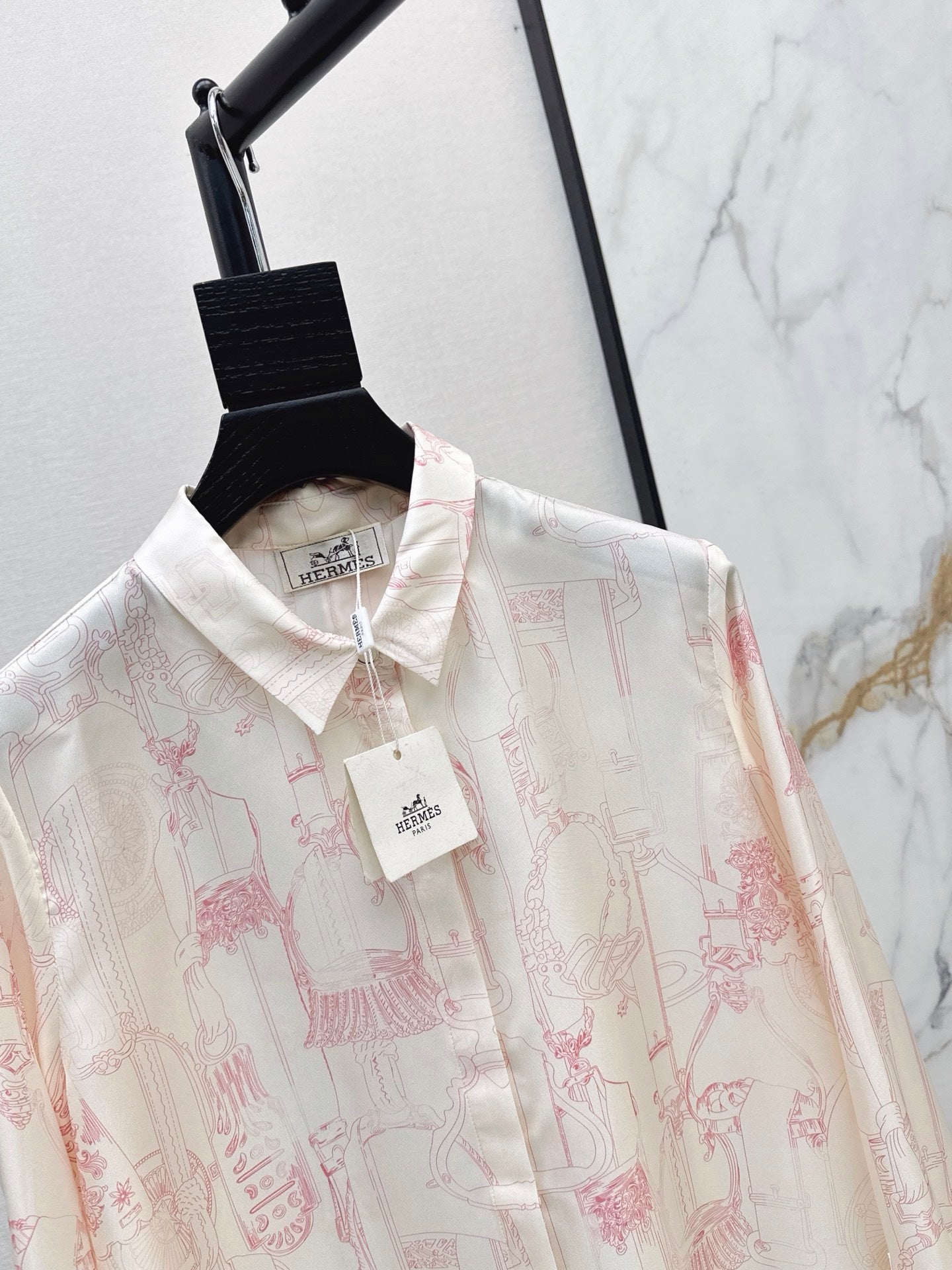 HERMES 26S PRINTED SILK SET 775