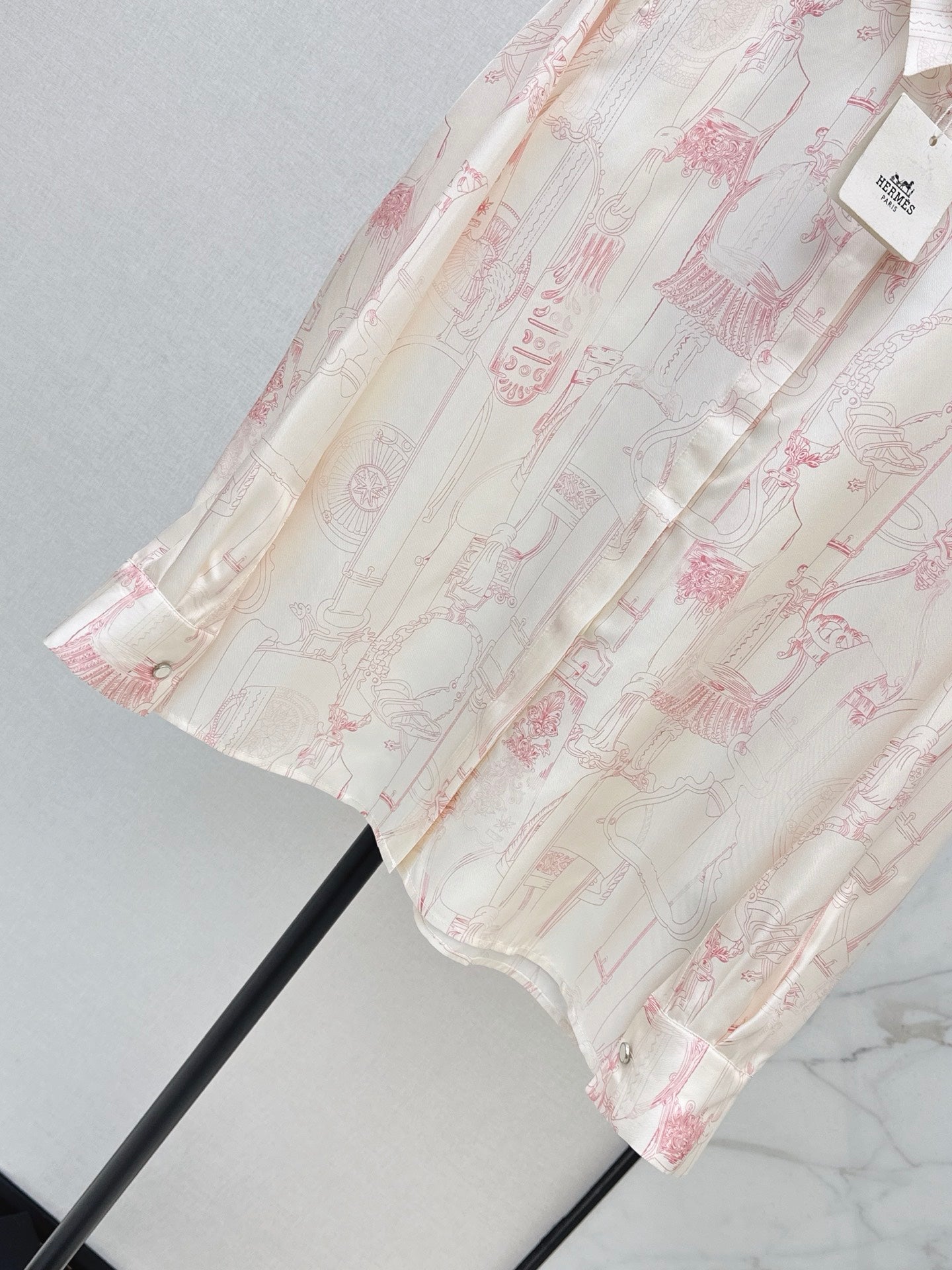 HERMES 26S PRINTED SILK SET 775