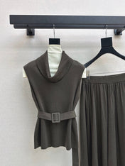 HERMES 26S SLEEVELESS TOP AND STRAIGHT-LEG TROUSERS SET 752