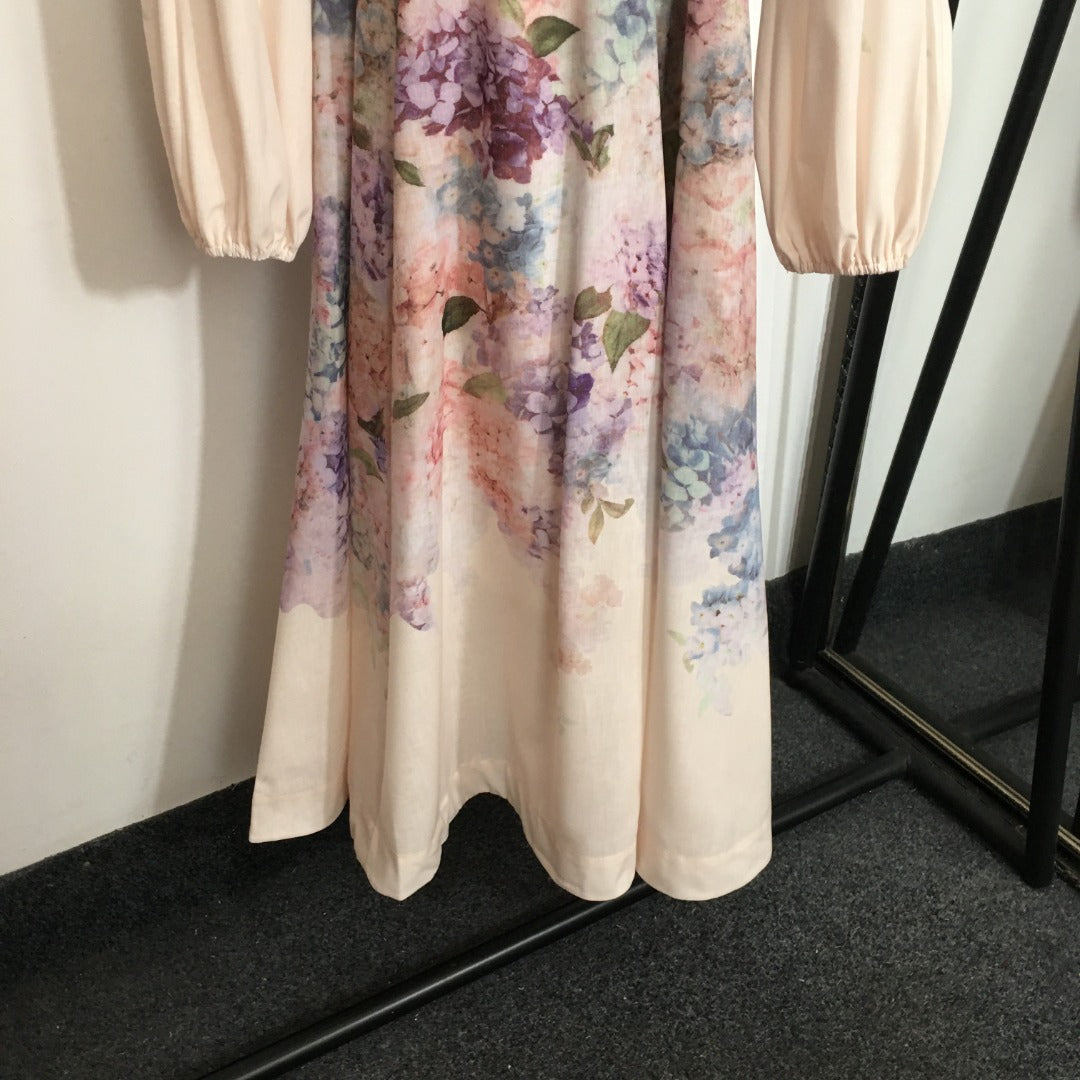 ZIMMERMANN 26S FLORAL BELTED MIDI DRESS 304
