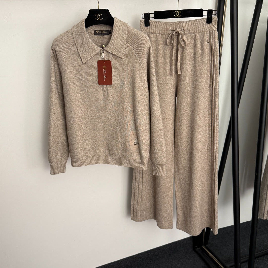 LORO PIANA 26S KNIT POLO PANTS SET 950
