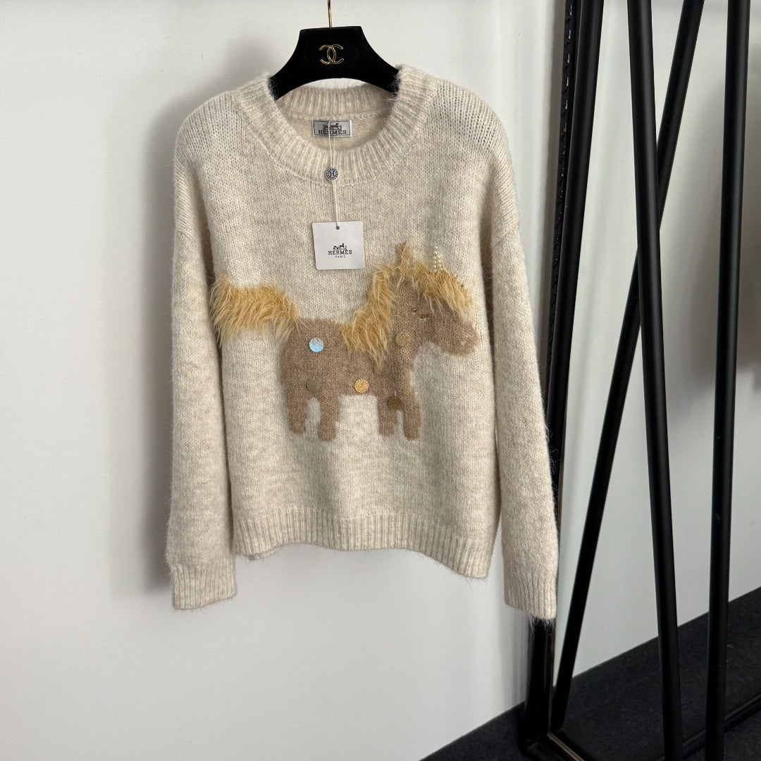 HERMES 25S LONG-SLEEVE SWEATER 437