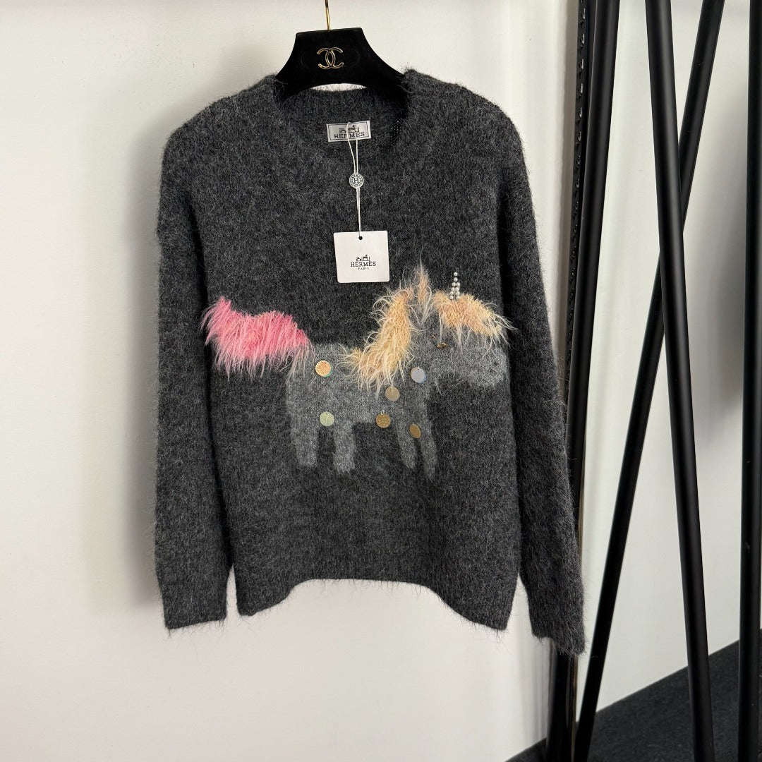 HERMES 25S LONG-SLEEVE SWEATER 440