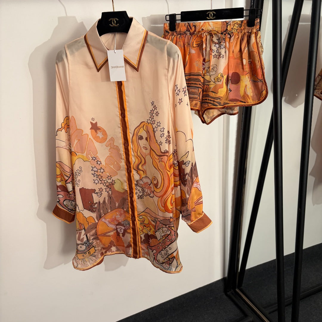 ZIMMERMANN 26S SHIRT & SHORTS SET 307