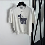 HERMES 26S SHORT-SLEEVE KNIT TOP 720