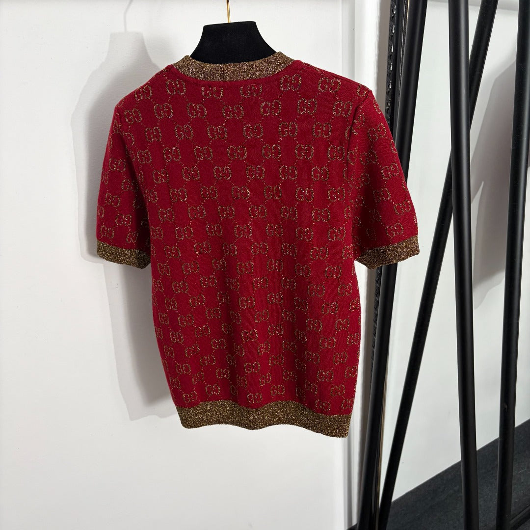 GUCCI 26S SHORT-SLEEVE KNIT T-SHIRT 477