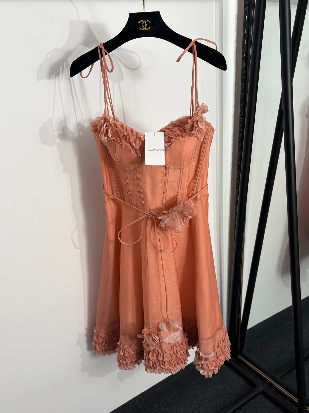 ZIMMERMANN 26S RUFFLED CORSET MINI DRESS 272