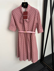 GUCCI 26S SHORT-SLEEVE BOW-TIE DRESS 419