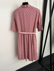 GUCCI 26S SHORT-SLEEVE BOW-TIE DRESS 419