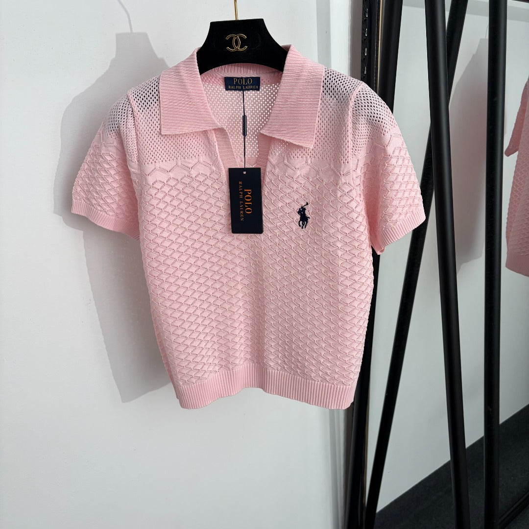 RALPH LAUREN 26S SHORT SLEEVE POLO KNIT TOP 403