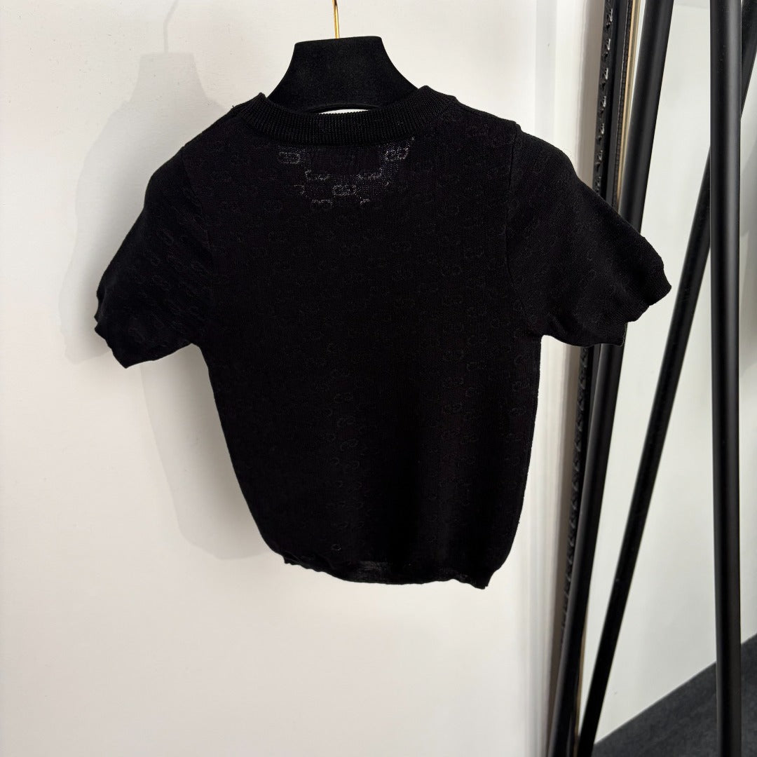 GUCCI 26S SHORT-SLEEVE KNIT TOP 405