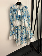 ZIMMERMANN 26S LACE-TRIM SMOCKED MINI DRESS 268