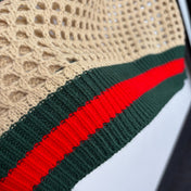 GUCCI 26S SHORT-SLEEVE OPEN-KNIT SWEATER 386