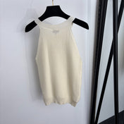 CHANEL 26S KNITTED HALTER VEST TOP 1359