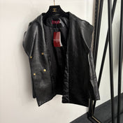 GUCCI 26S LONG-SLEEVE LEATHER JACKET 382