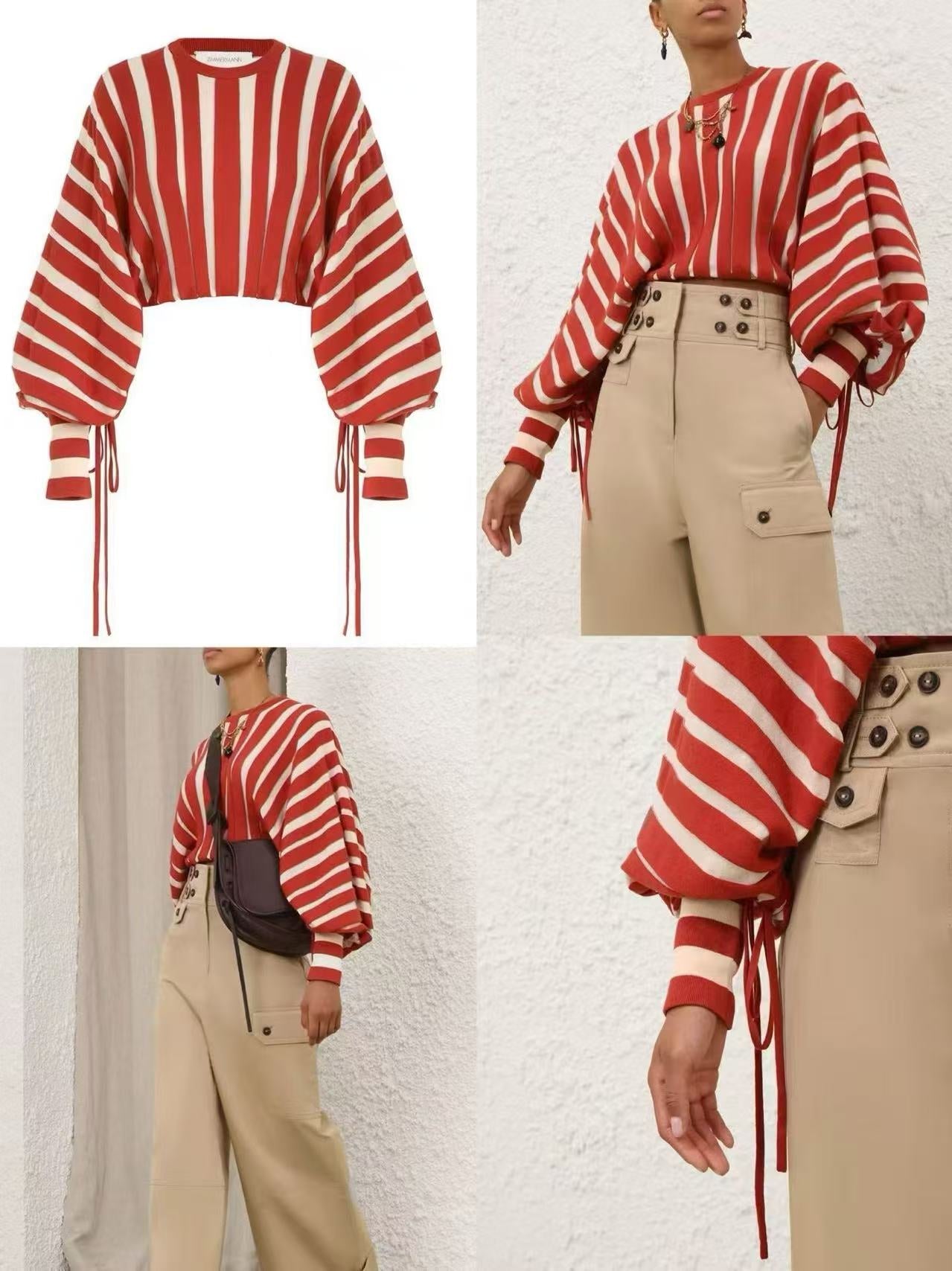 ZIMMERMANN 26S CROPPED KNIT TOP 311