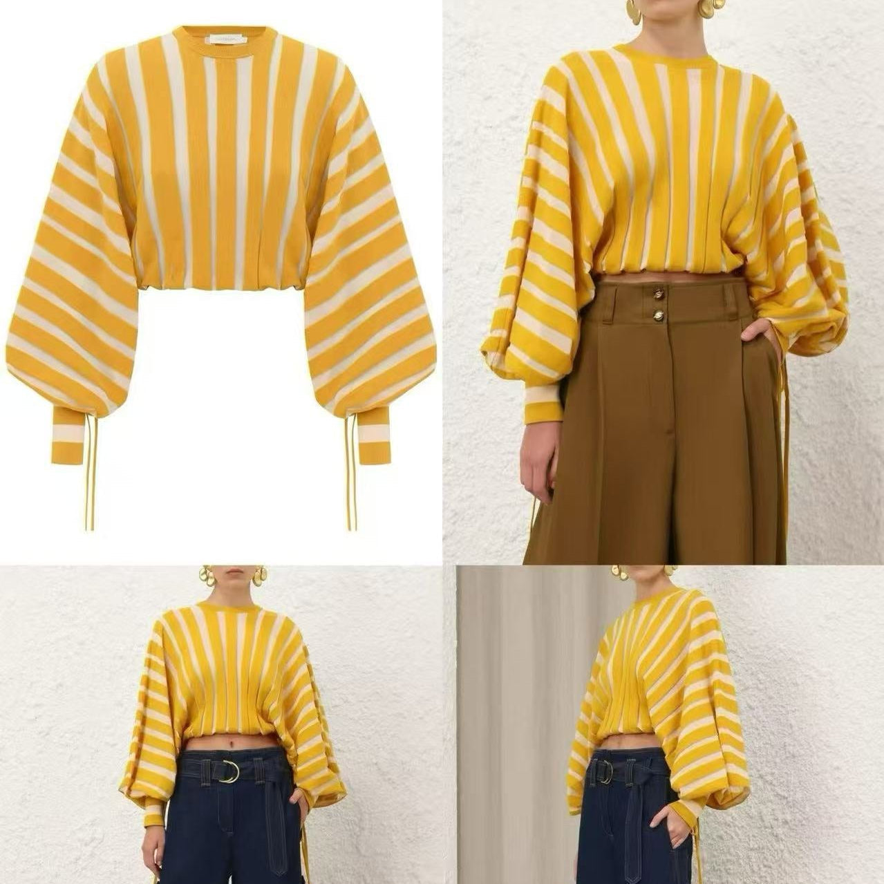 ZIMMERMANN 26S CROPPED KNIT TOP 310
