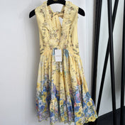 ZIMMERMANN 26S LACE-TRIM FLORAL MINI DRESS 286