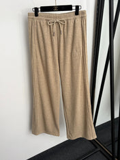 LORO PIANA 26S ZIP-UP HOODIE WIDE-LEG PANTS SET 1000