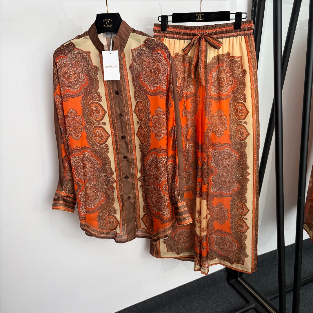 ZIMMERMANN 26S SHIRT & MIDI SKIRT SET 233