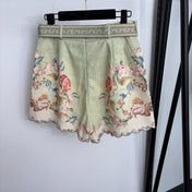 ZIMMERMANN 26S FLORAL BLOUSE & SHORTS SET 253