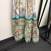 ZIMMERMANN 26S RUFFLE-SLEEVE FLORAL MIDI DRESS 251