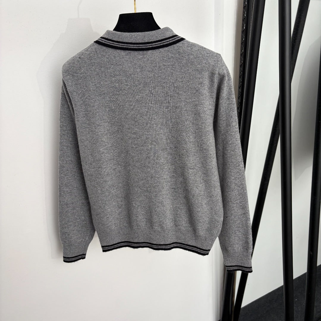 YSL 26S POLO COLLAR KNIT SWEATER 451