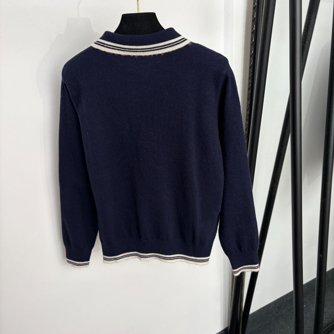 YSL 26S POLO COLLAR KNIT SWEATER 449