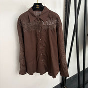 LORO PIANA 26S LACE-TRIM SHIRT PANTS SET 998