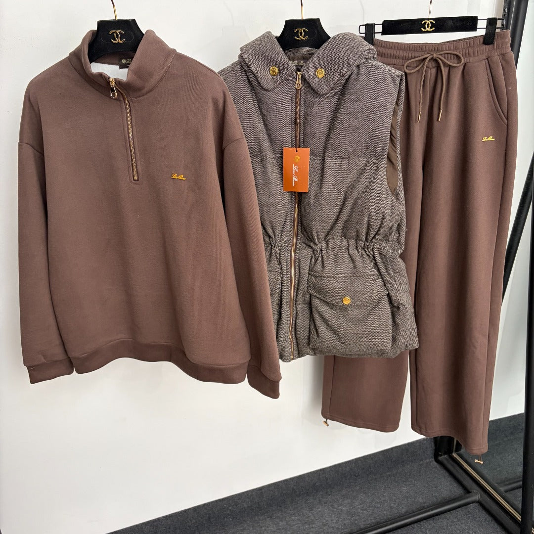 LORO PIANA 26S THREE-PIECE VEST TRACKSUIT 980