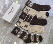 CELINE 26S CREW SOCKS 375609 (1 BOX)