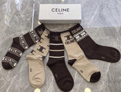 CELINE 26S CREW SOCKS 375609 (1 BOX)