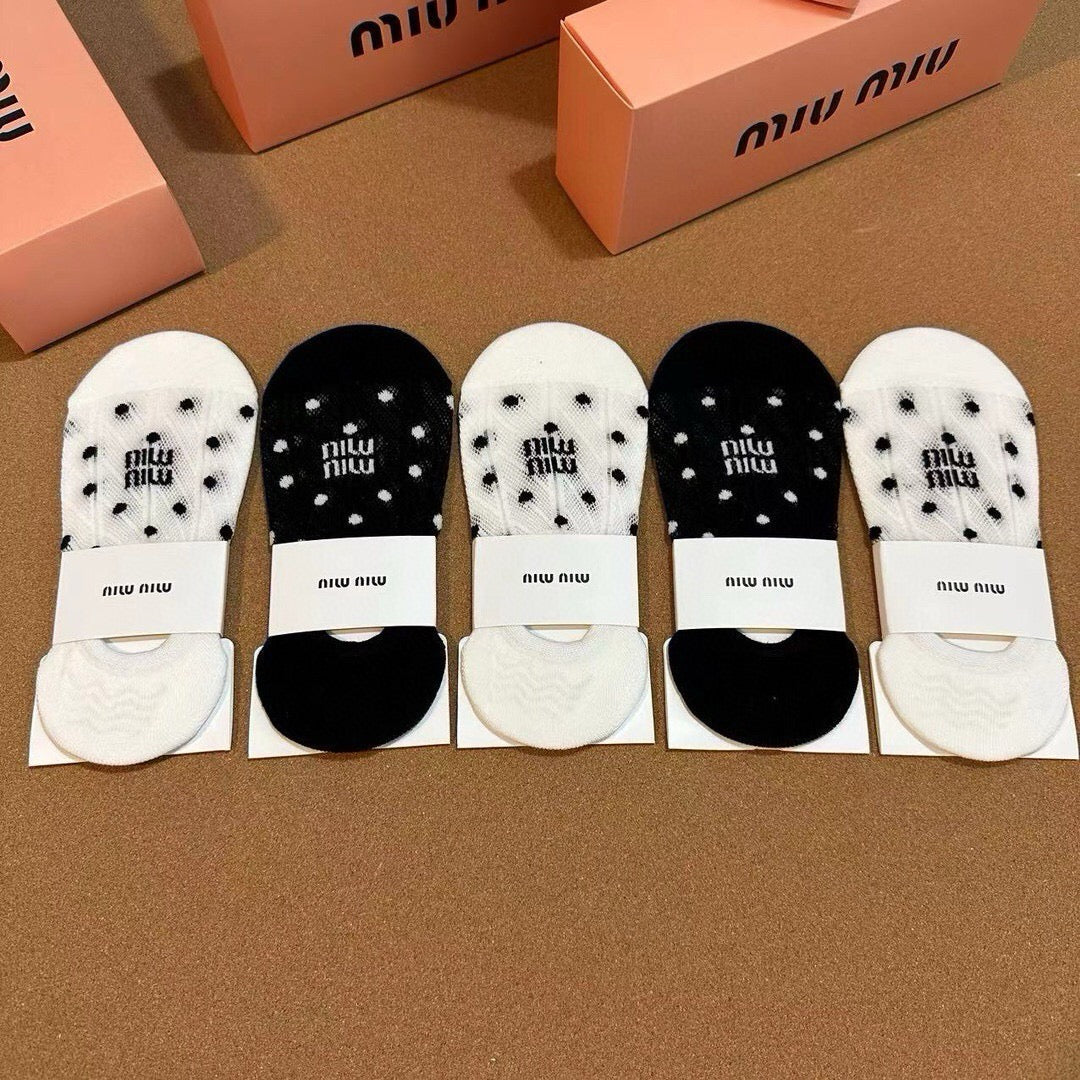 MIUMIU 26S NO-SHOW SOCKS 407195 (1 BOX)