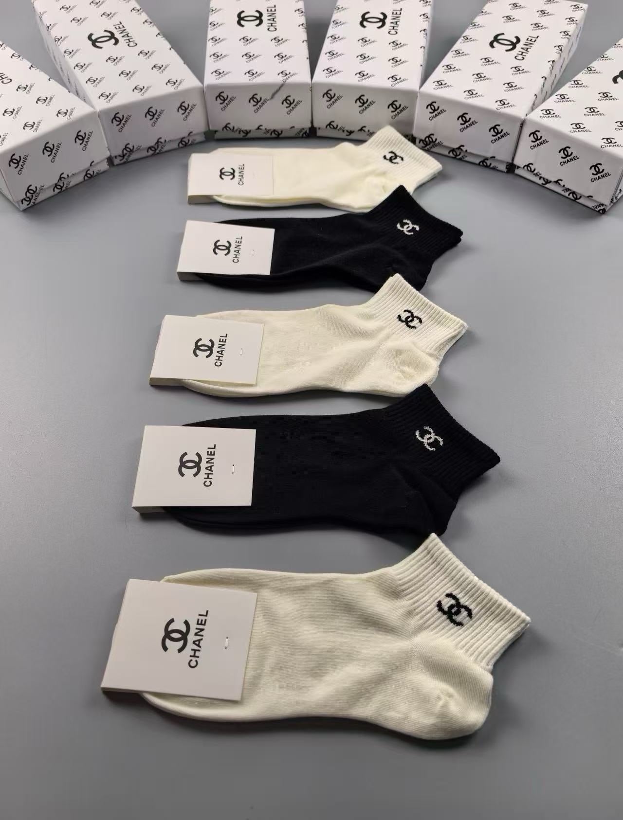 CHANEL 26S ANKLE SOCKS 408749 (1 BOX)