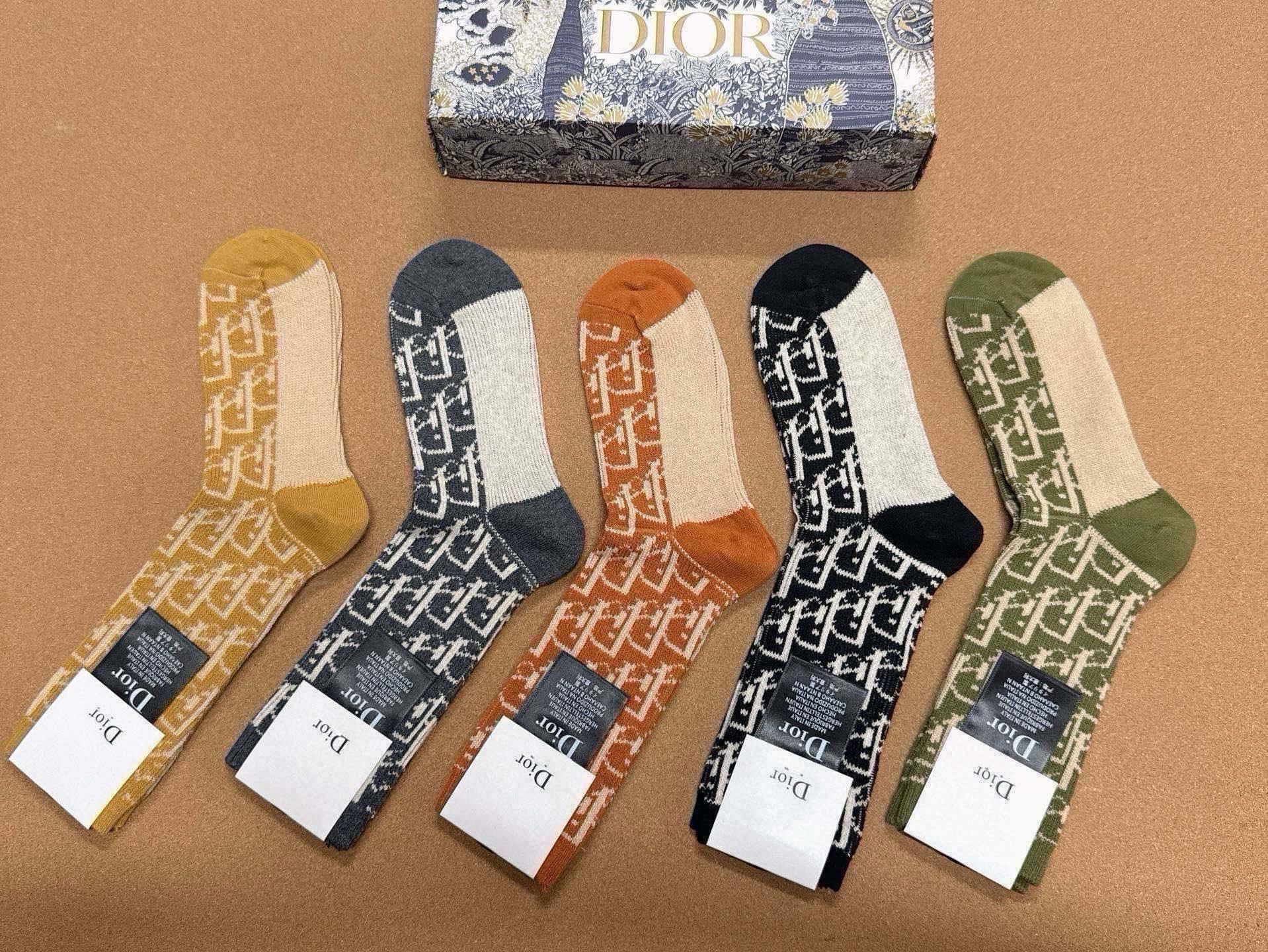 DIOR 26S CREW SOCKS 412447 (1 BOX)
