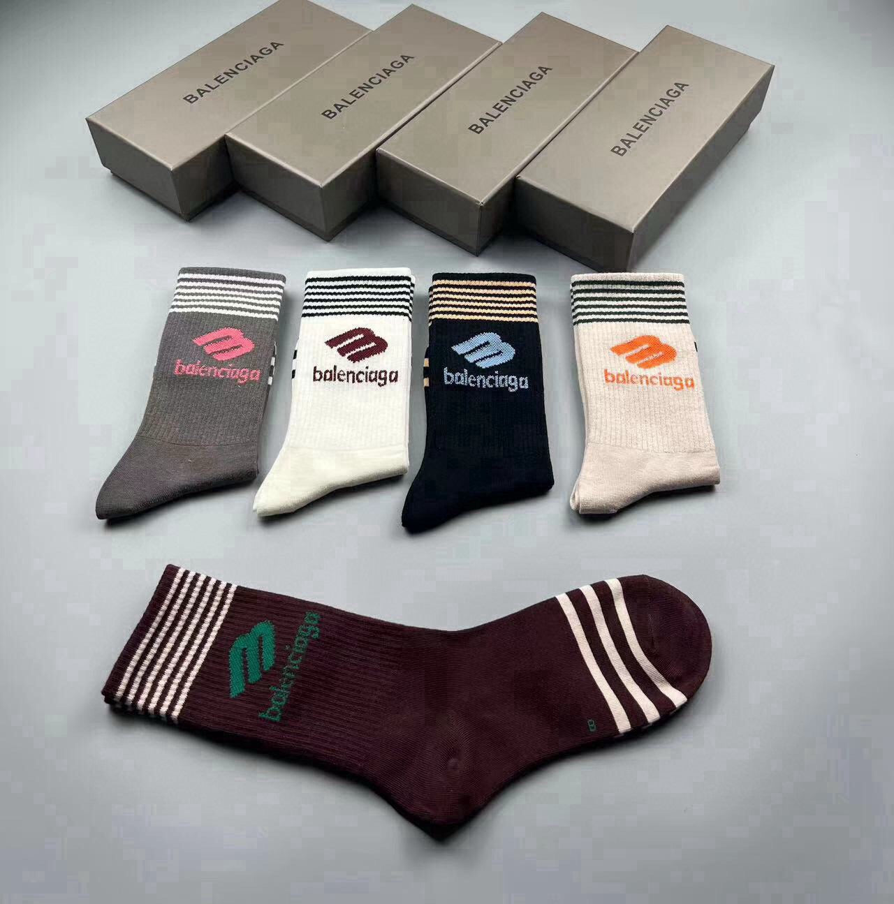 BALENCIAGA 26S CREW SOCKS 423096 (1 BOX)