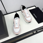 SNEAKER IN LIGHT PINK SUEDE AND WHITE BREATHABLE MESH